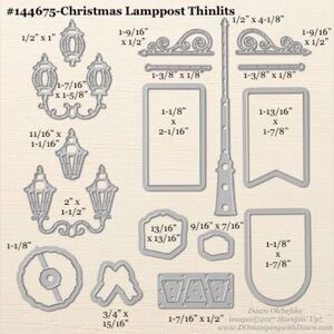 🍒 Stampin’ Up! 🍒 “Christmas Lampost” Thinlits Dies Set.